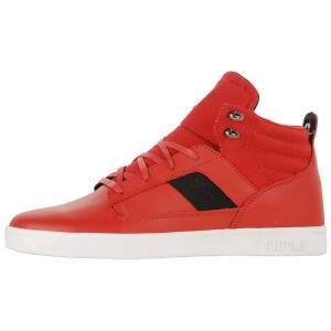 Buty Skate Supra Bandit Mid Męskie Czerwone | ZRMOA2641