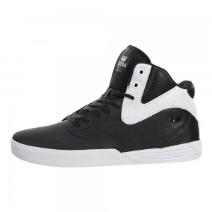 Buty Skate Supra Khan Damskie Czarne Białe | JLDSV4960