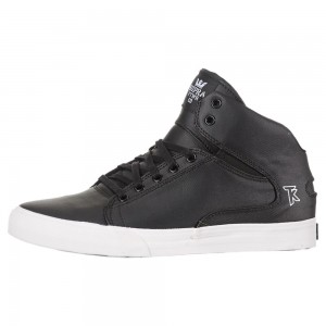 Buty Skate Supra Society Mid Damskie Czarne | XQMIS4157