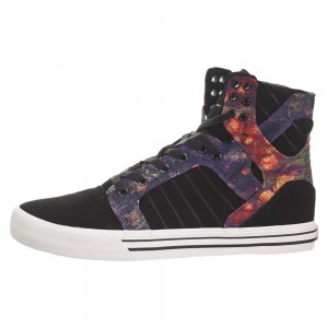 Wysokie Supra SkyTop Damskie Czarne Kolorowe | ETBKC3487