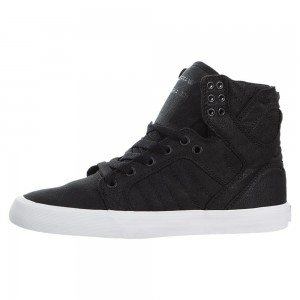 Wysokie Supra SkyTop Damskie Czarne | FGRLO0482