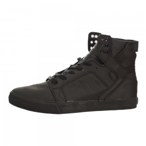 Wysokie Supra SkyTop Damskie Czarne | LBEIN0517