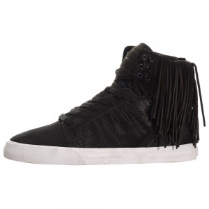 Wysokie Supra SkyTop Damskie Czarne | TNUDX7563