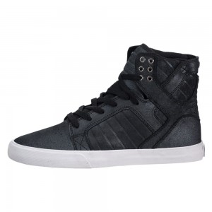 Wysokie Supra SkyTop Damskie Czarne | WAXLI3042