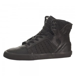 Wysokie Supra SkyTop Damskie Czarne | YQESW5967