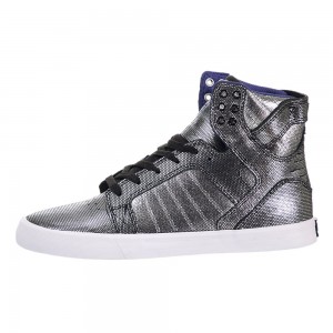 Wysokie Supra SkyTop Damskie Czarne | ZRYIC4560