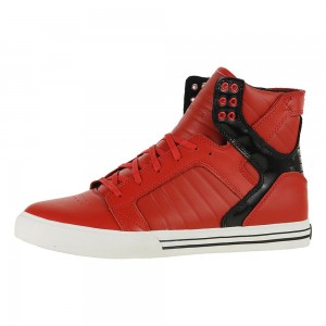 Wysokie Supra SkyTop Damskie Czerwone | CYNQK6809