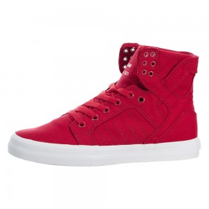 Wysokie Supra SkyTop Damskie Czerwone | TKCRG6702