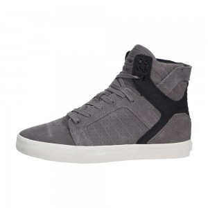 Wysokie Supra SkyTop Damskie Szare Czarne | VPQDK3961