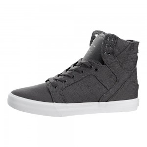 Wysokie Supra SkyTop Damskie Szare | CHDXJ9237