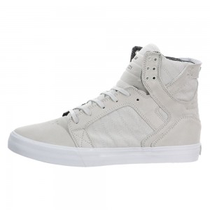 Wysokie Supra SkyTop Damskie Szare | KARLS0194