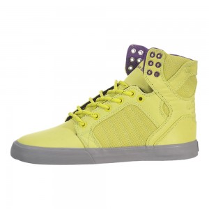 Wysokie Supra SkyTop Damskie Żółte | MYUSE5183