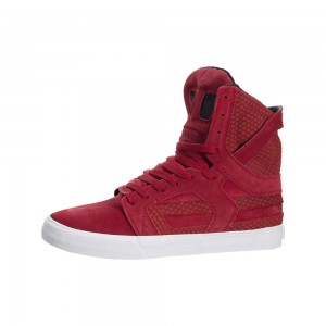 Wysokie Supra SkyTop II Damskie Czerwone | RZTCW2680