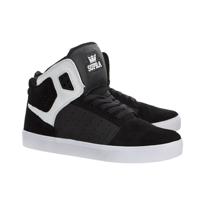 Buty Skate Supra Atom Damskie Czarne Białe | GLUMO1697