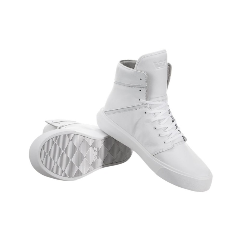 Buty Skate Supra Camino Męskie Białe | XOQZE2867