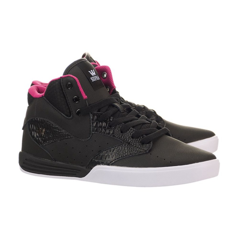 Buty Skate Supra Khan Damskie Czarne | LMQKR6407