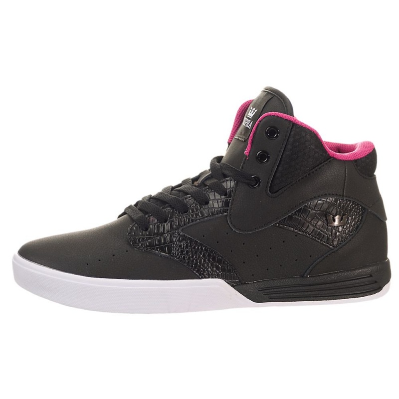 Buty Skate Supra Khan Damskie Czarne | LMQKR6407