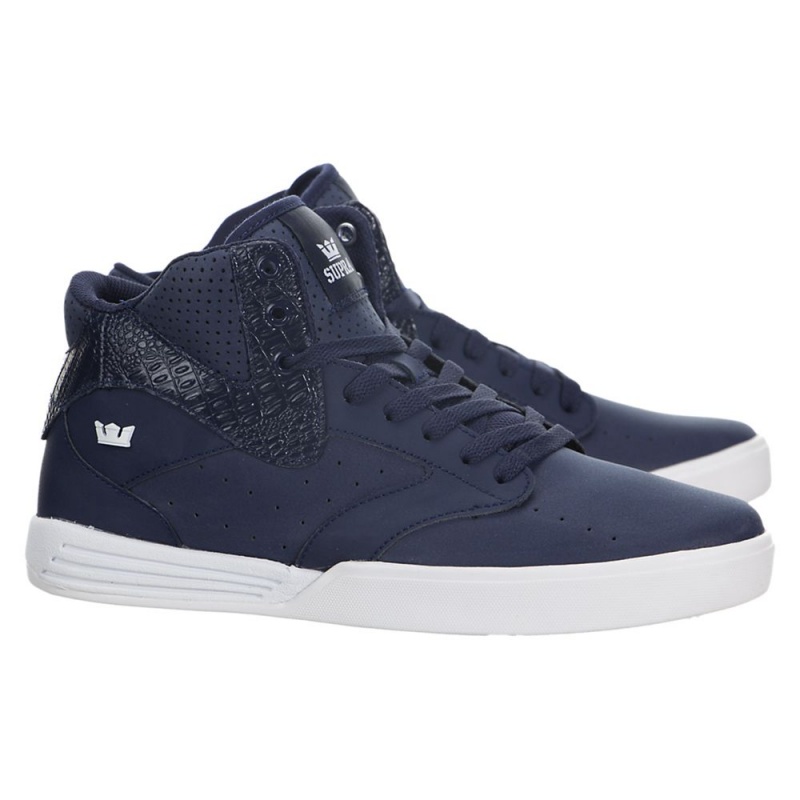 Buty Skate Supra Khan Damskie Granatowe | QNEUC6219