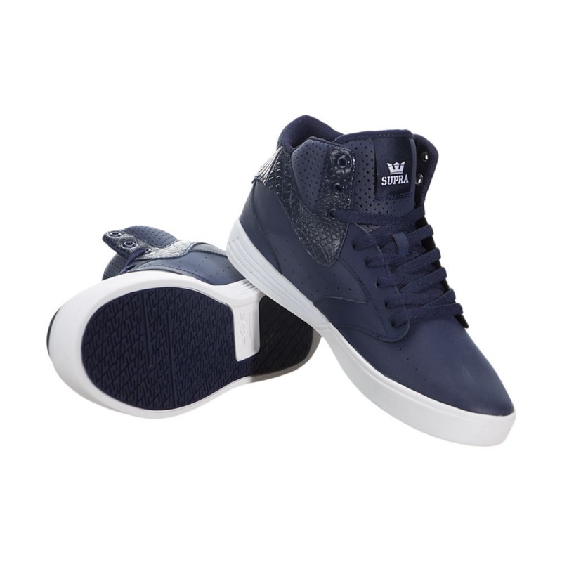 Buty Skate Supra Khan Damskie Granatowe | QNEUC6219