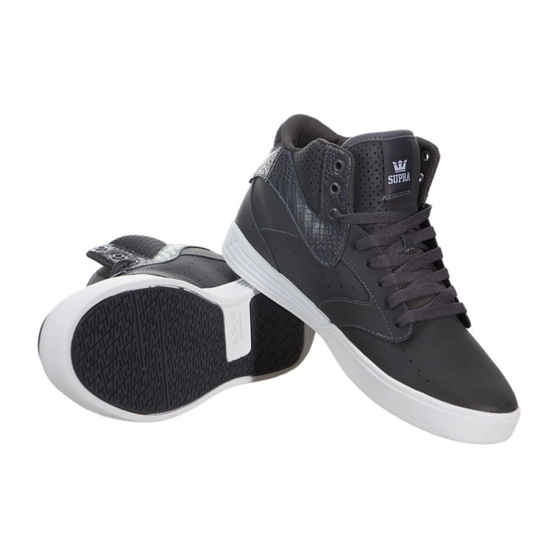 Buty Skate Supra Khan Damskie Szare | PLIWK6751