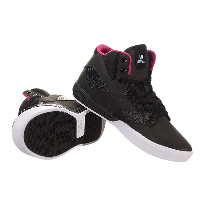 Buty Skate Supra Khan Męskie Czarne | JVENZ2196