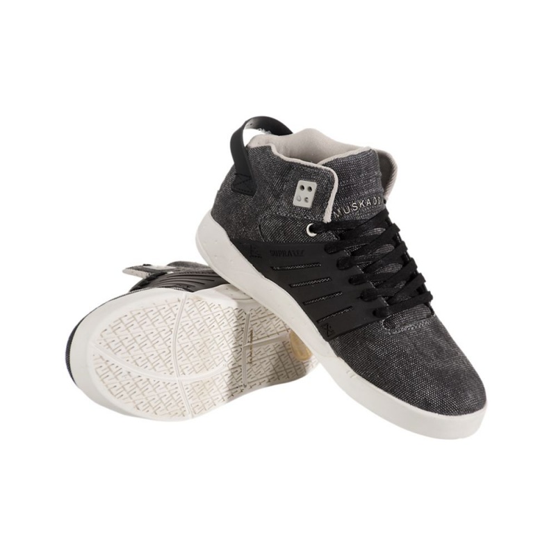 Buty Skate Supra SkyTop III Damskie Szare Czarne | EUMHW6941