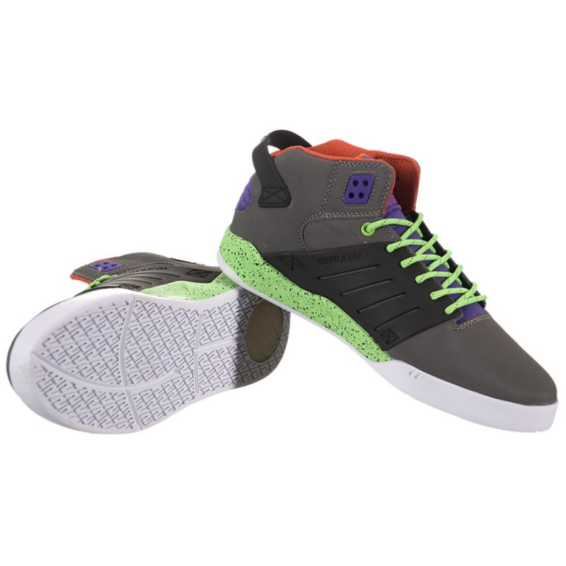 Buty Skate Supra SkyTop III Męskie Szare Czarne | KMRDE5062