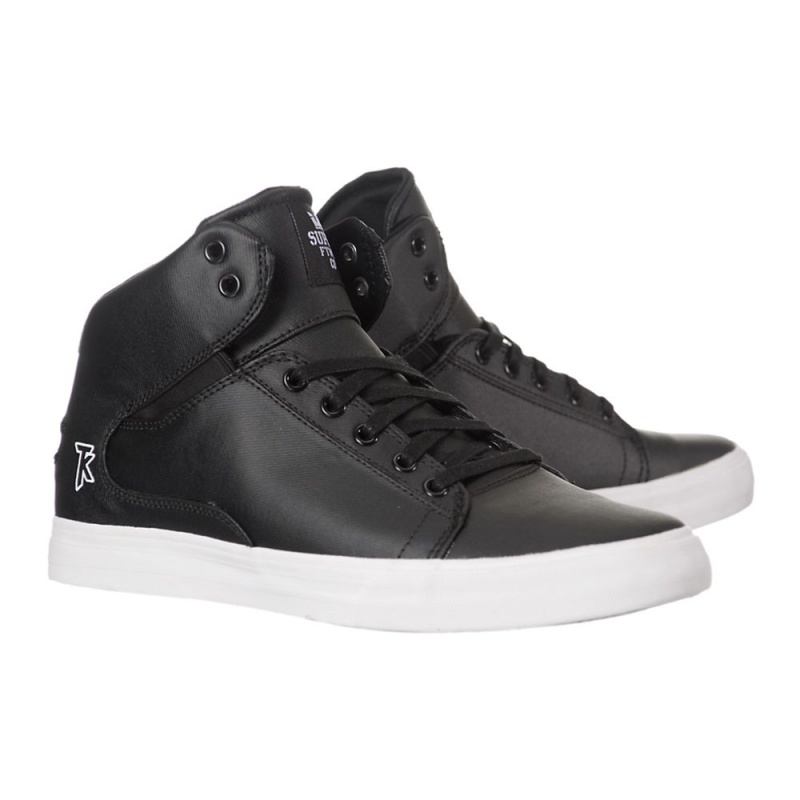 Buty Skate Supra Society Mid Damskie Czarne | XQMIS4157