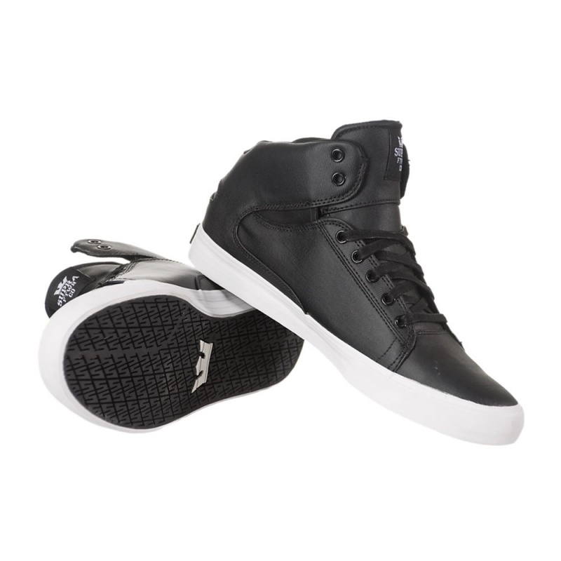 Buty Skate Supra Society Mid Damskie Czarne | XQMIS4157