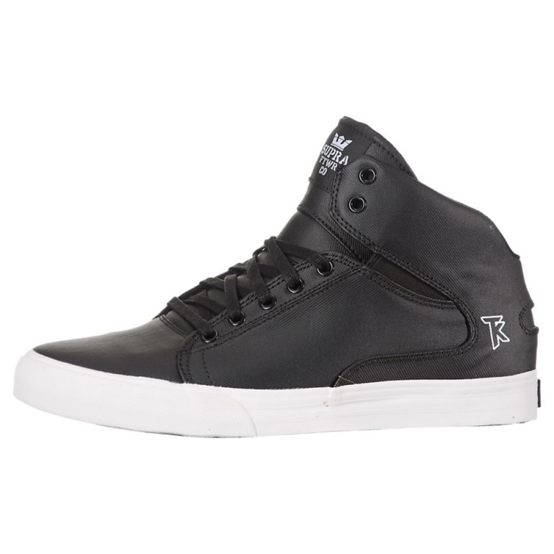 Buty Skate Supra Society Mid Męskie Czarne | YHGXT5947