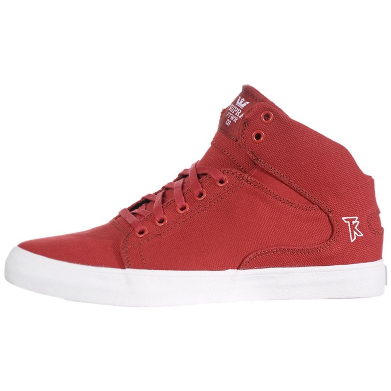 Buty Skate Supra Society Mid Męskie Czerwone | ZDHWI4718