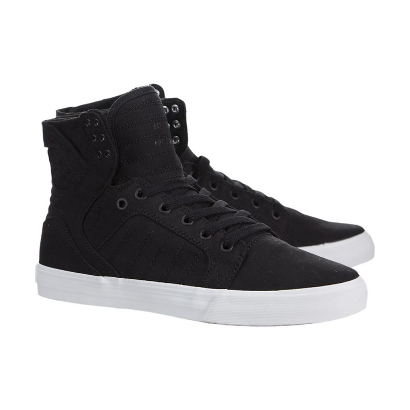 Wysokie Supra SkyTop D Męskie Czarne | NQYWF7326