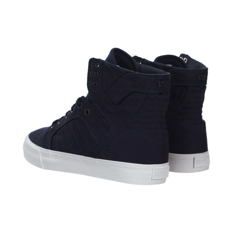 Wysokie Supra SkyTop D Męskie Granatowe | DVKWC1290