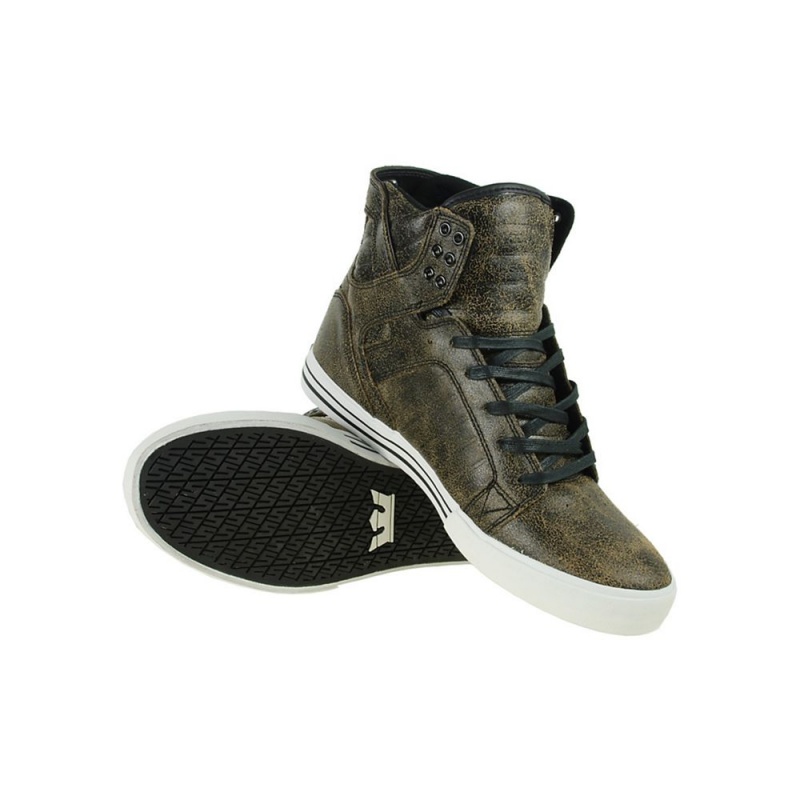 Wysokie Supra SkyTop Damskie Brązowe | WDTCE7684