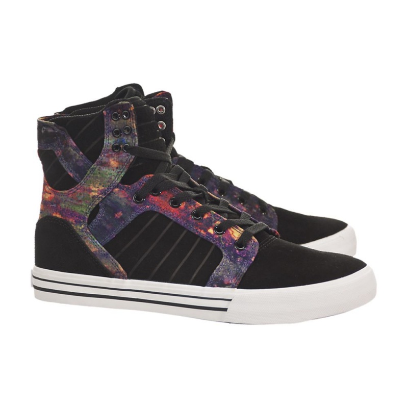 Wysokie Supra SkyTop Damskie Czarne Kolorowe | ETBKC3487