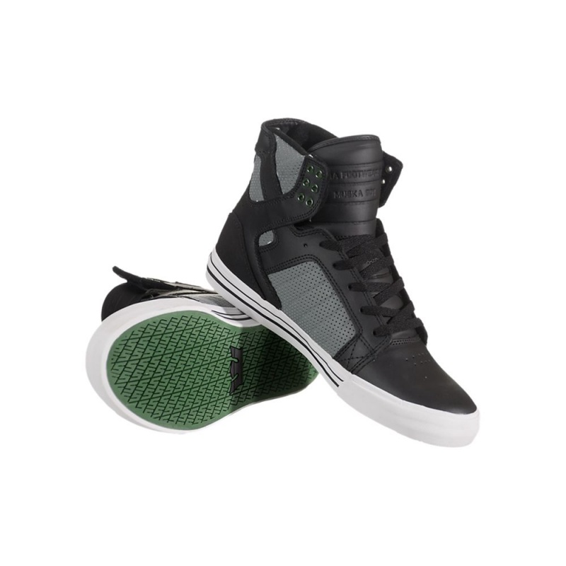 Wysokie Supra SkyTop Damskie Czarne Szare | LSVTB7068