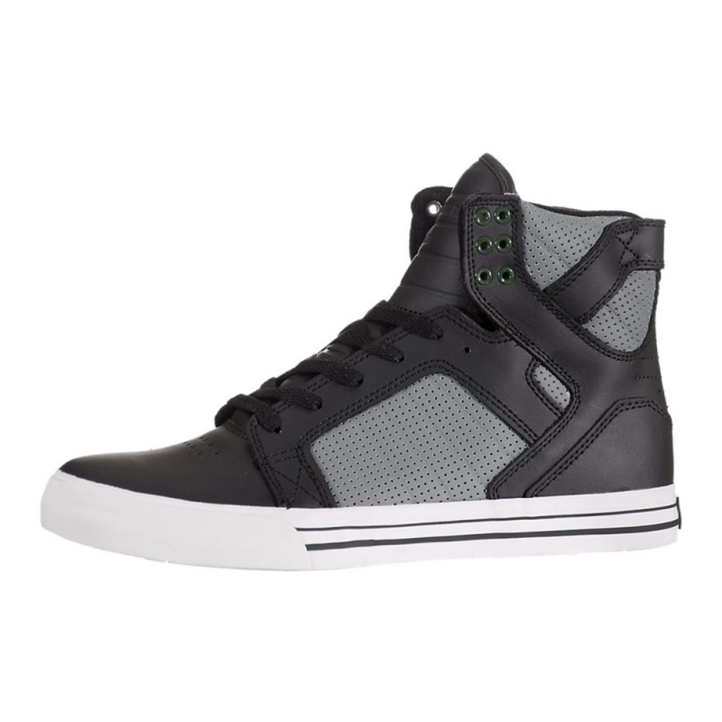 Wysokie Supra SkyTop Damskie Czarne Szare | LSVTB7068