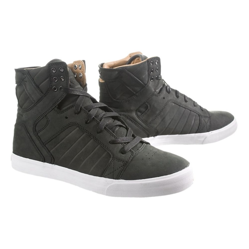 Wysokie Supra SkyTop Damskie Czarne | HIVDZ7906