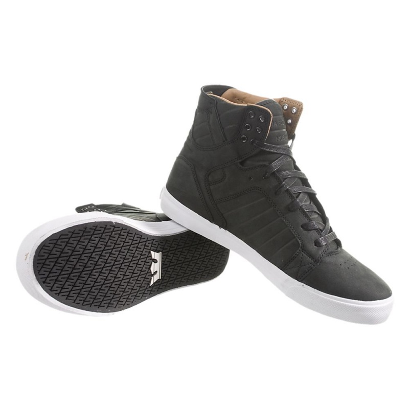 Wysokie Supra SkyTop Damskie Czarne | HIVDZ7906