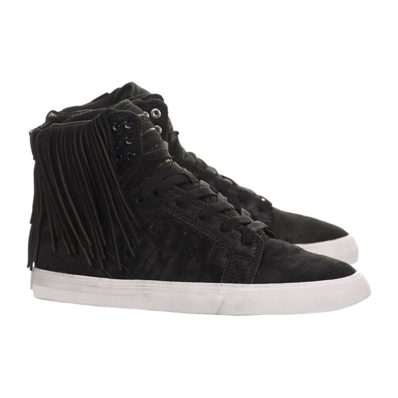 Wysokie Supra SkyTop Damskie Czarne | TNUDX7563