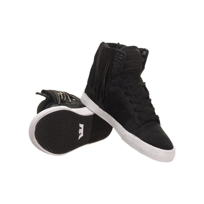 Wysokie Supra SkyTop Damskie Czarne | TNUDX7563