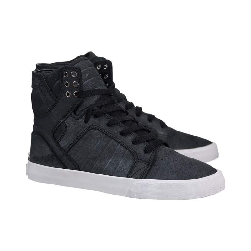 Wysokie Supra SkyTop Damskie Czarne | WAXLI3042