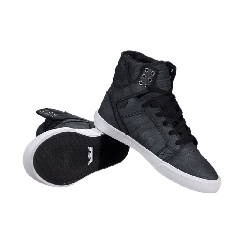 Wysokie Supra SkyTop Damskie Czarne | WAXLI3042