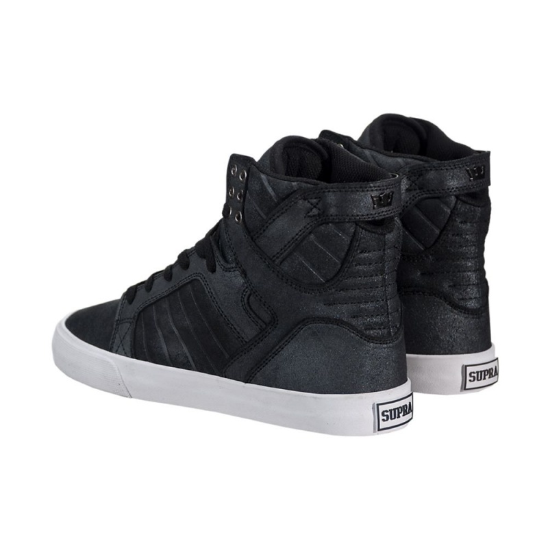 Wysokie Supra SkyTop Damskie Czarne | WAXLI3042