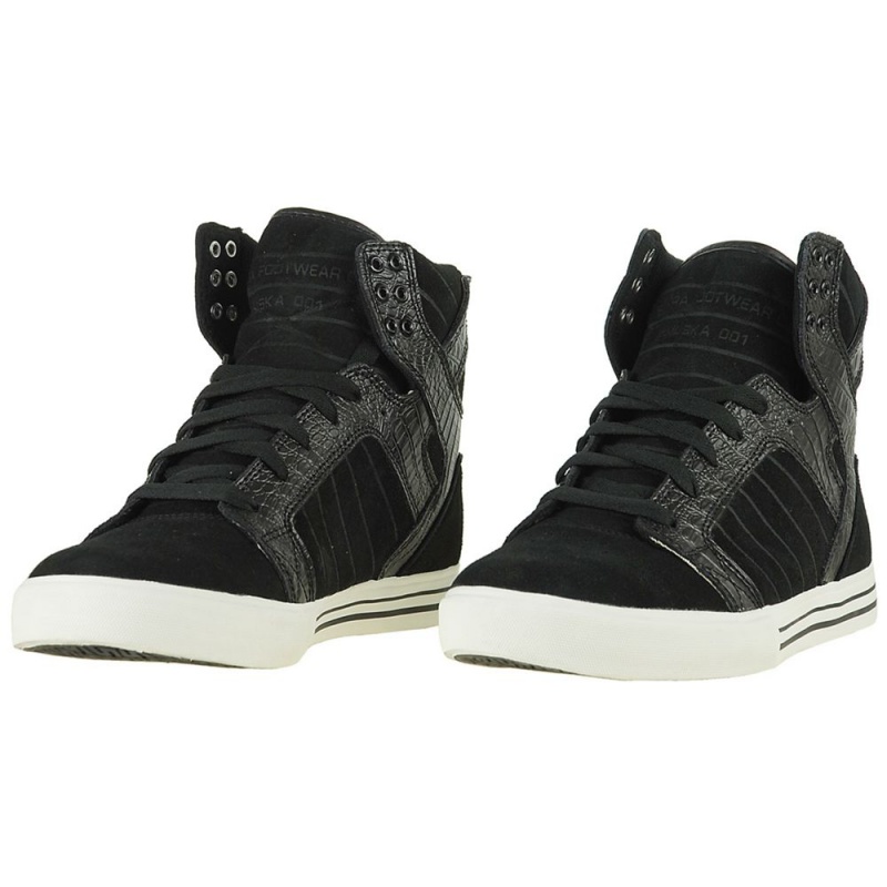 Wysokie Supra SkyTop Damskie Czarne | WHCKI1340