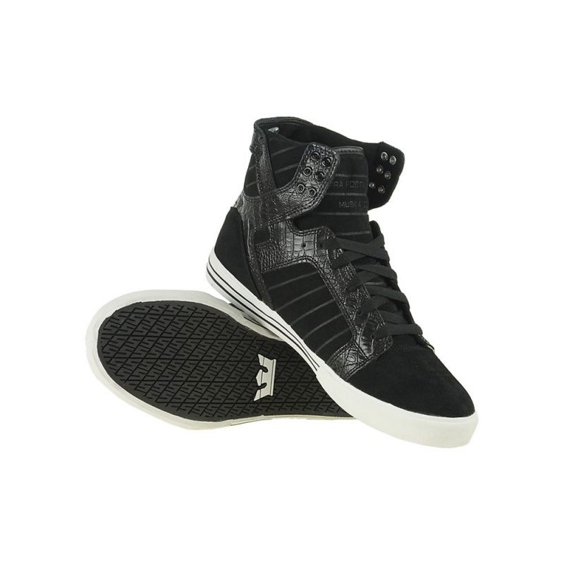 Wysokie Supra SkyTop Damskie Czarne | WHCKI1340