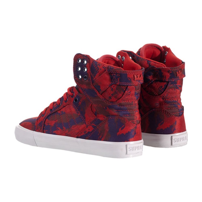 Wysokie Supra SkyTop Damskie Czerwone | UXZOD4367