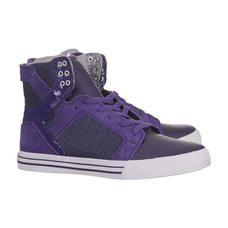 Wysokie Supra SkyTop Damskie Fioletowe | XZFRJ8907