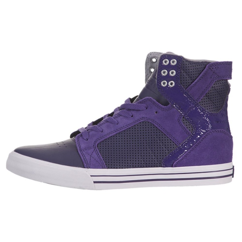 Wysokie Supra SkyTop Damskie Fioletowe | XZFRJ8907