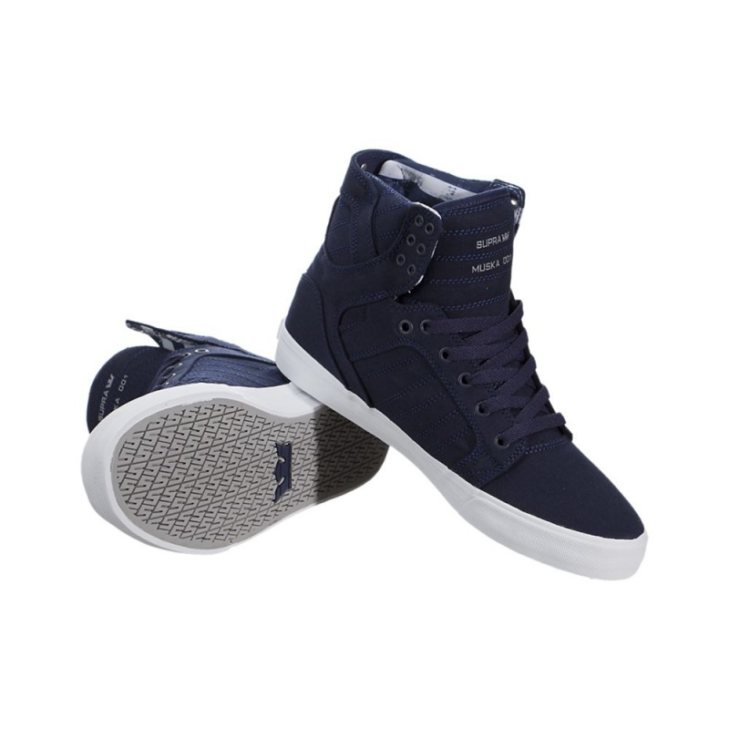 Wysokie Supra SkyTop Damskie Granatowe | LJRKI8970